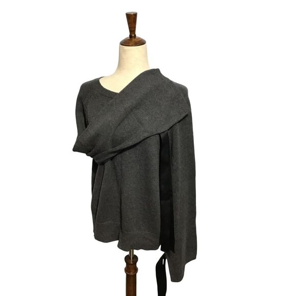 J.Crew Grey Bow Detail Crew Sweater - Picture 5 of 8